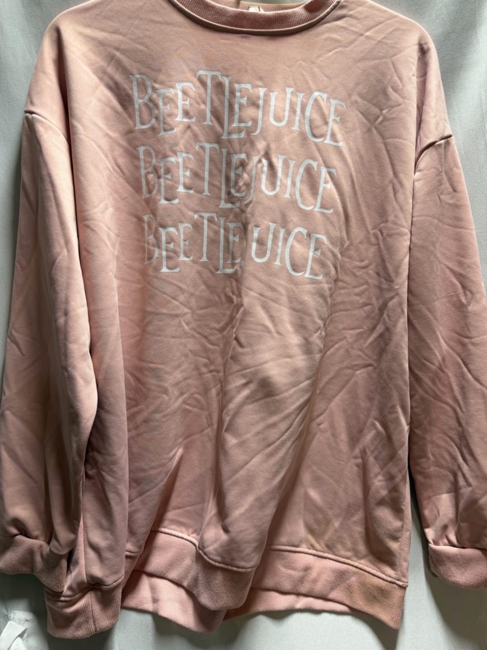 Beetlejuice Graphic Crewneck Sweater - Pink